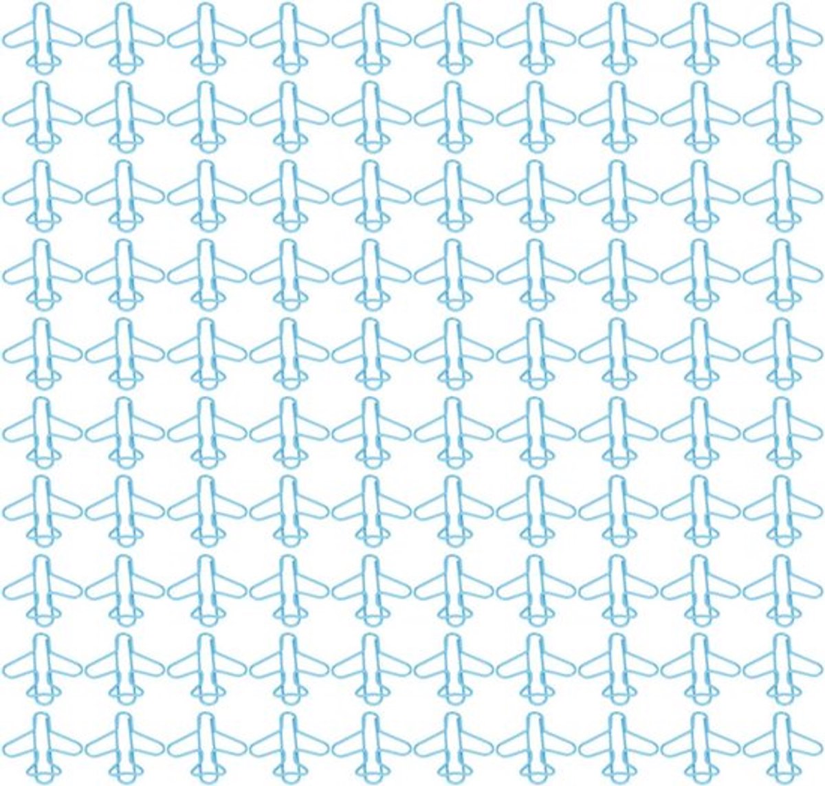 100 Stuks Schattige Vliegtuigvormige Blauwe Paperclips - Prachtig Uiterlijk voor Feestuitnodigingskaarten en Notitieboekjes