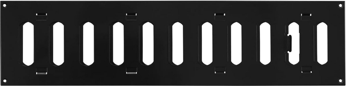 Plaatstalen Schuifrooster 400x100 mm - Zwart