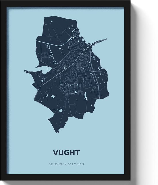poster-vught-a2-42-x-59-4-cm-blauw-exclusief-lijst-bol