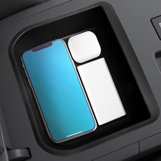 Prado 250/GX 550 2024 2025 - Centerconsole Koelbox Organizer - Zwart ABS met Silicone Pad — afbeelding 3