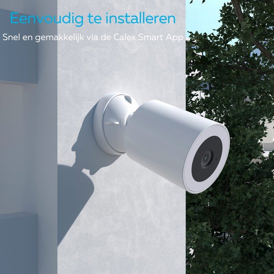 Calex Smart Security Beveiligingscamera - WiFi Spotlight-camera - 2K - met Nachtzicht & Bewegingsdetectie - voor Buiten - 2-pack — afbeelding 2