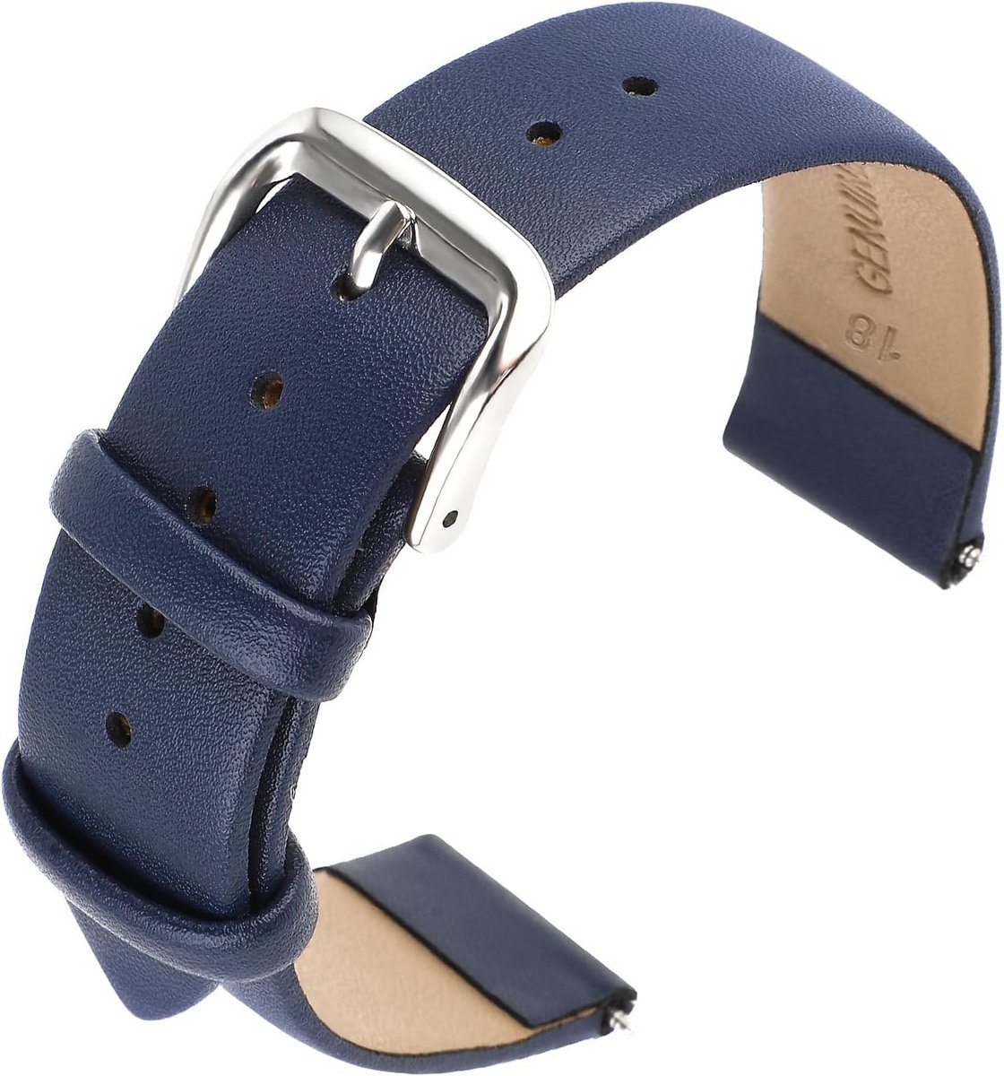 Leer horlogebandje kalfsleer quick-release voor dames en heren