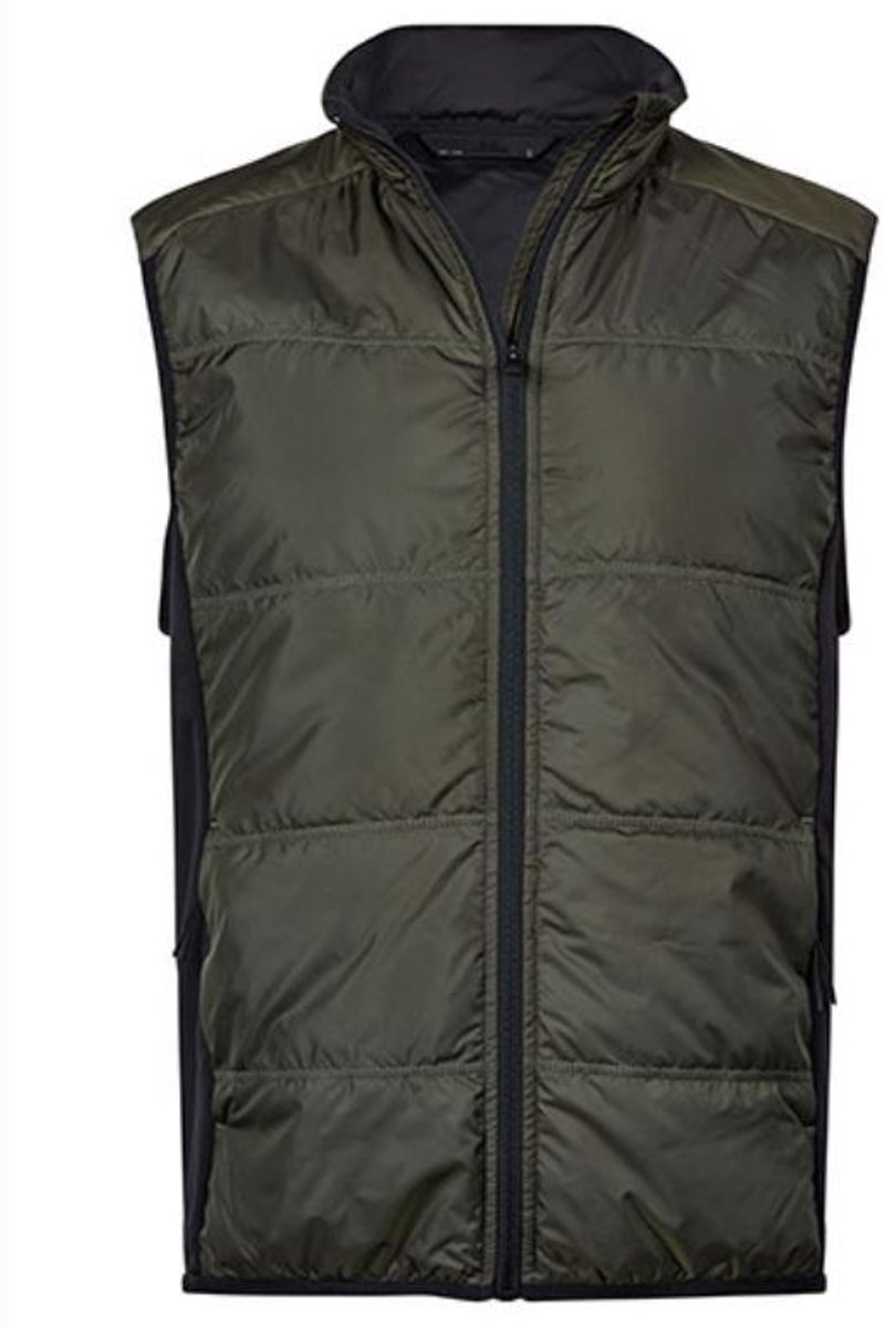 Tee Jays Hybrid-Stretch Bodywarmer TJ9114 - Deep Green/Black - 3XL