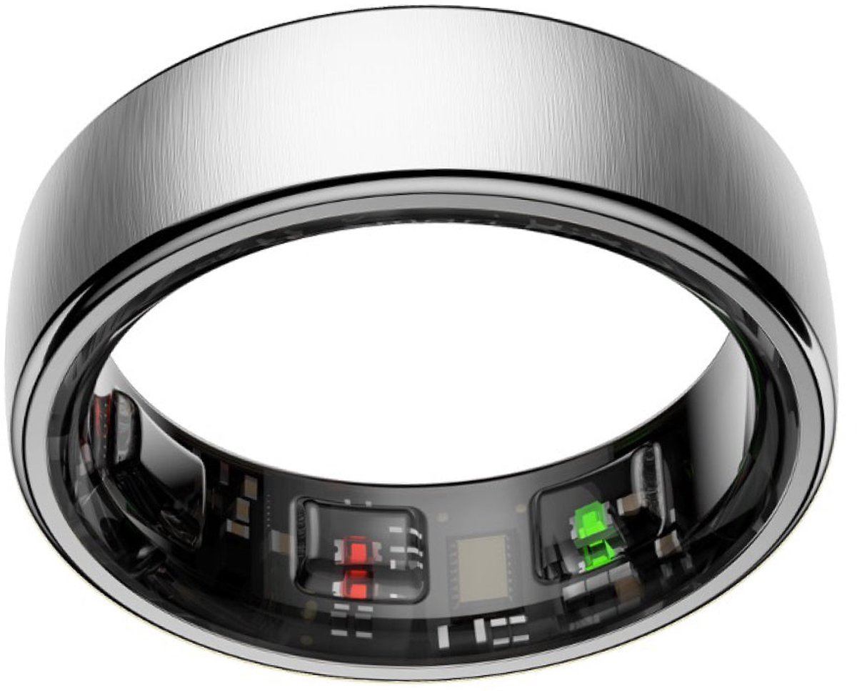 NOLATR Smart Ring NEX – Slimme Ring met Stappenteller, Slaaptracker & Hartslagmeter – Zonder Abonnement – Zilver – Maat 8