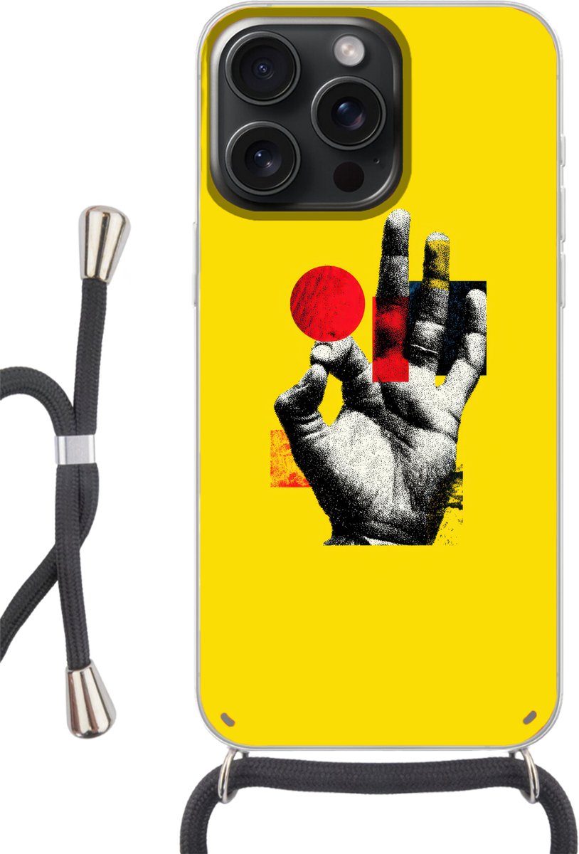 Hand - Rode cirkel - Geel