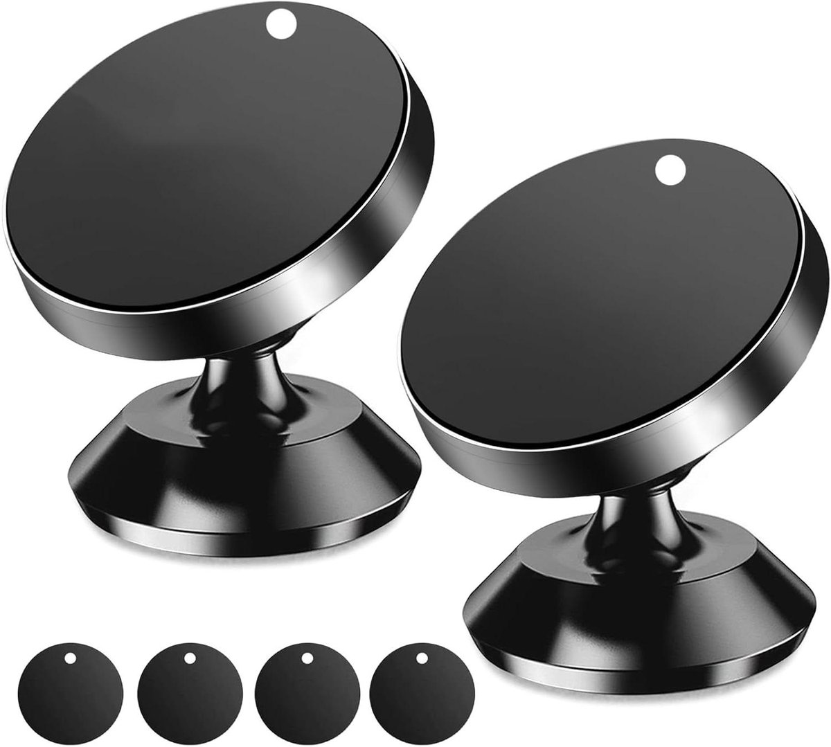 Provento - Magnetische Telefoon Houder voor Auto met Sterke Magneet en 360 Graden Rotatie - Universele Dashboard Houder - Set van 2 Stuks.