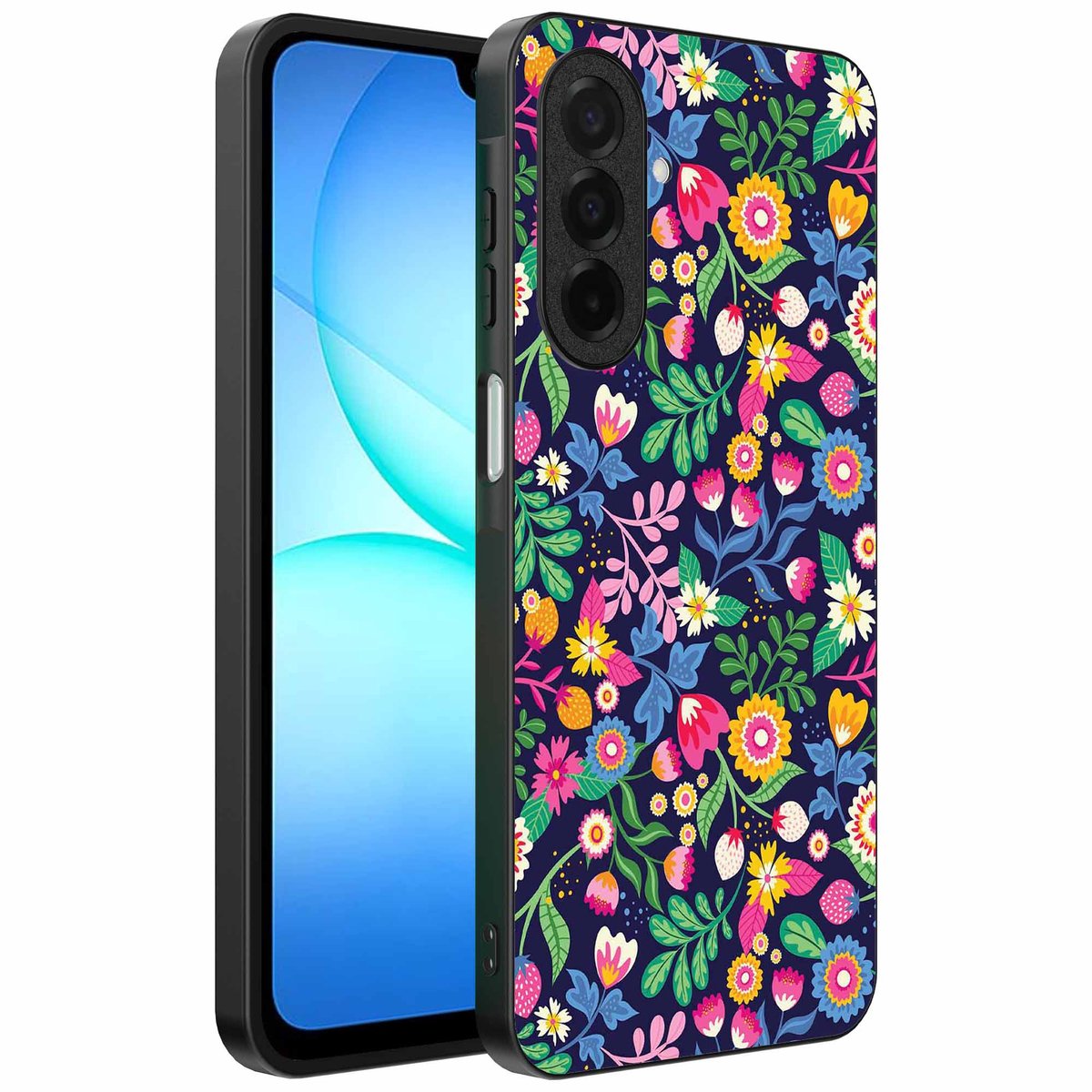 Geschikt voor Samsung Galaxy A17 Telefoonhoesje met bloemen opdruk - TPU backcover case flower design - Smartphonica geschikt voor Samsung Galaxy A17