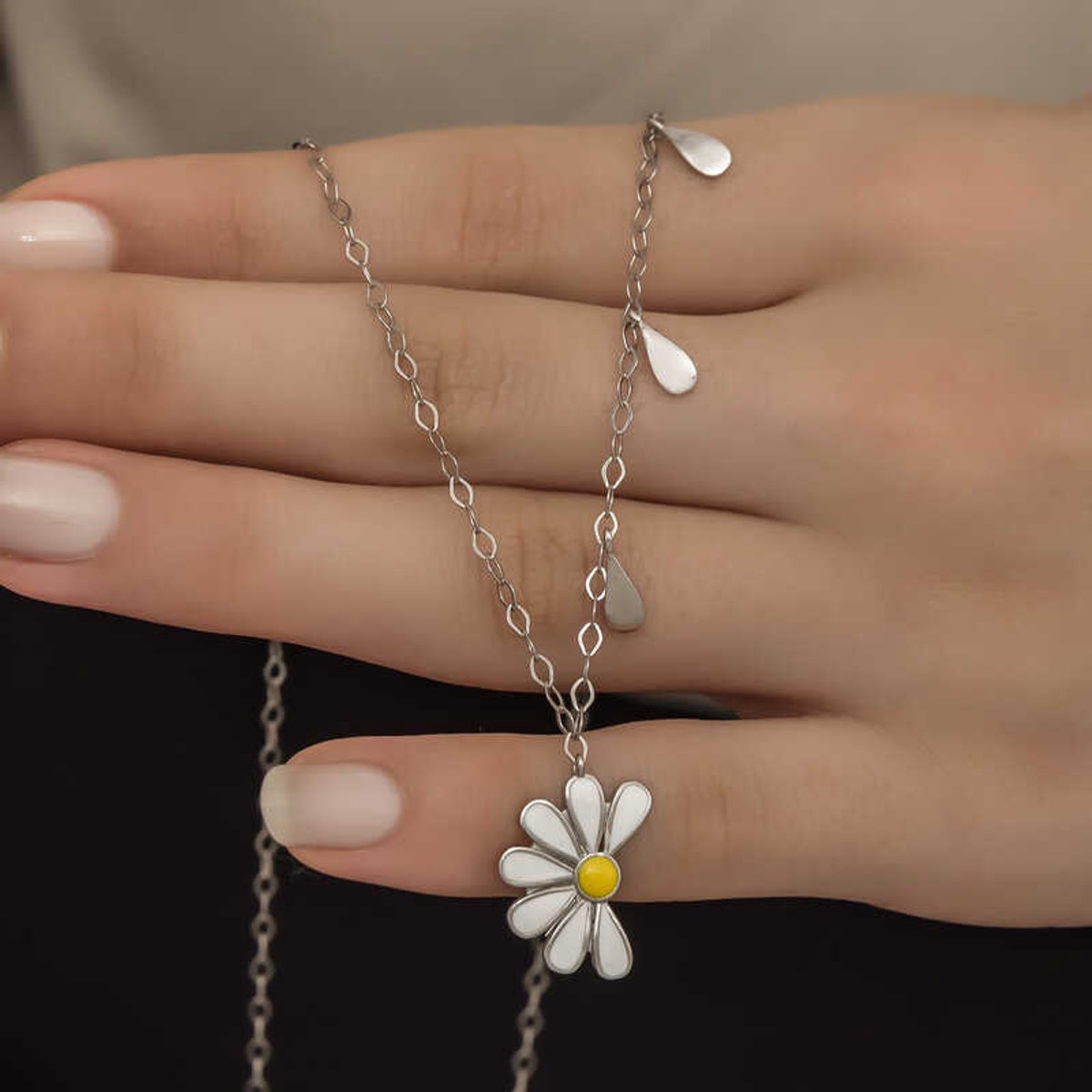 925 Sterling Zilveren Damesketting – Handgemaakt Madelief Design – Liefde & Romantiek – Cadeau voor Haar – Elegant Sieraad