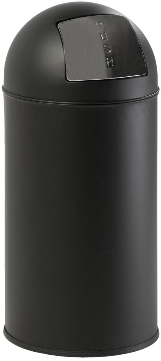 EKO Pushcan Prullenbak - 40 l - Mat Zwart