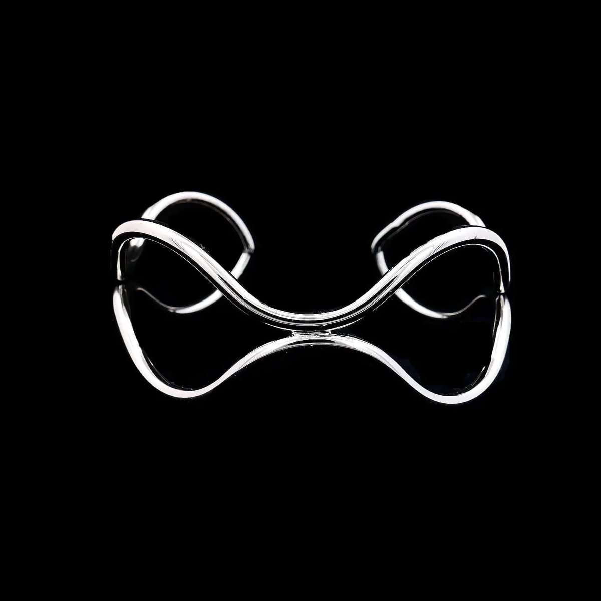 Victoria Valenza Zilverkleurige Open Design Armband - Armband - Zilverkleurig - Open design armband