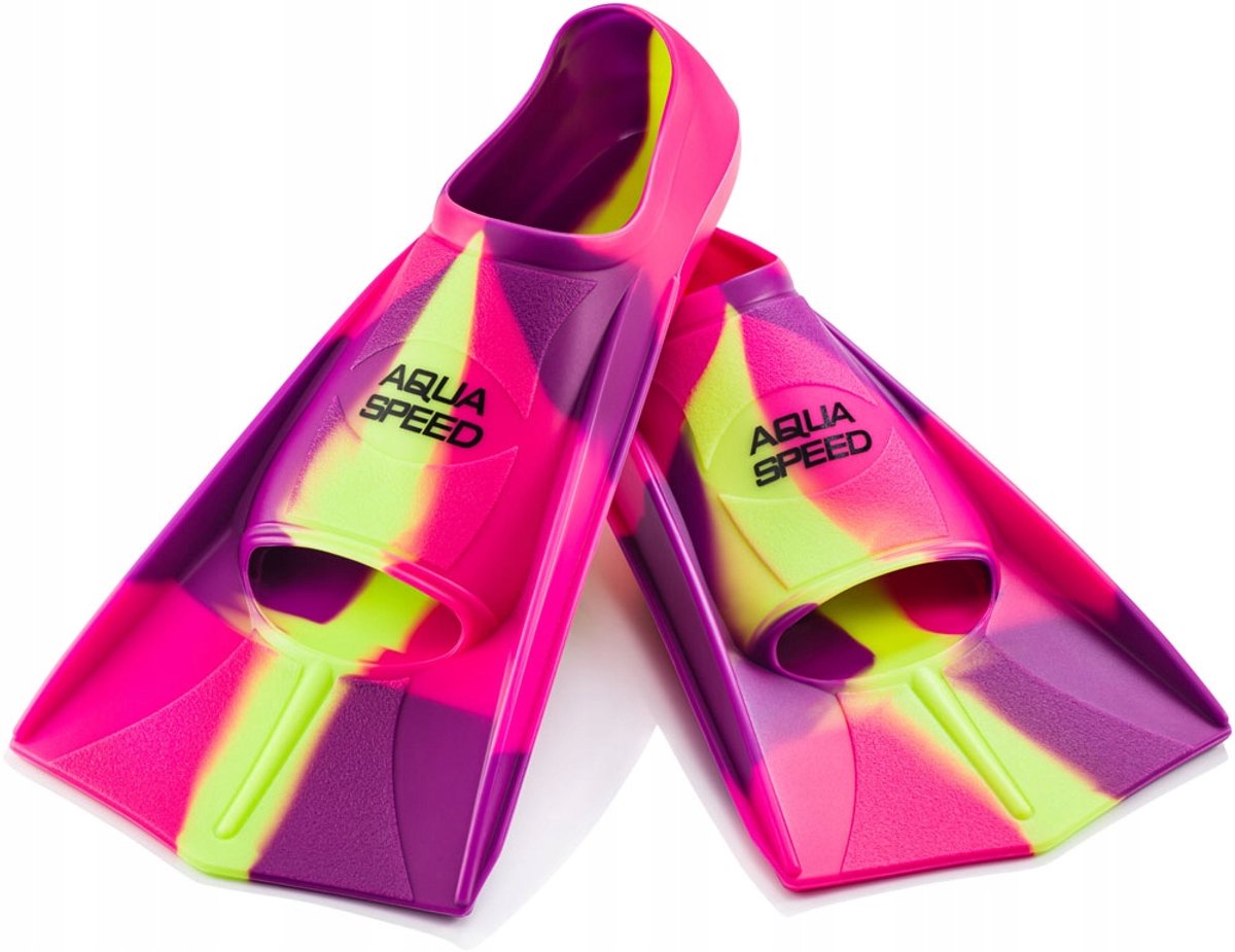 Aqua Speed Zwemvinnen Training Maat 37/38 - Roze/Paars/Geel