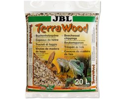 JBL TerraWood natuurlijke beukenhoutsnippers bodembedekking voor droge en semi-droge terraria 20 Liter