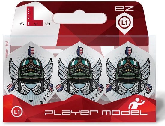 L-Style Champagne Flight EZ L1 Leonard Gates V3 White - Dart Flights van Merkloos — afbeelding 3