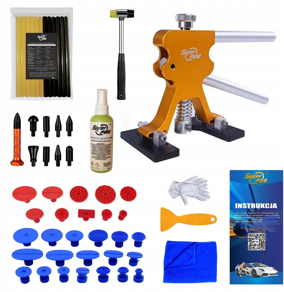 PDR Deuktrekker Set - Professionele Reparatie Zonder Lakbeschadiging
