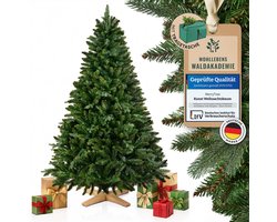 Merry Tree Premium Kunstkerstboom 180 cm - Kunstkerstboom gemaakt van levensecht PE + PVC - Met Houten Voet