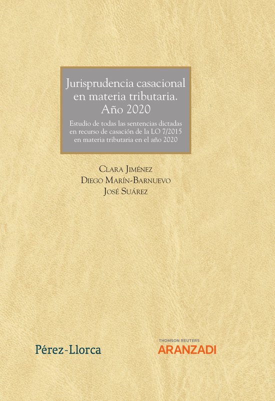 Jurisprudencia casacional en materia tributaria. Año 2020 - cover