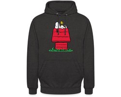Peanuts Snoopy En Woodstock Hondenhok Hoodie Unisex