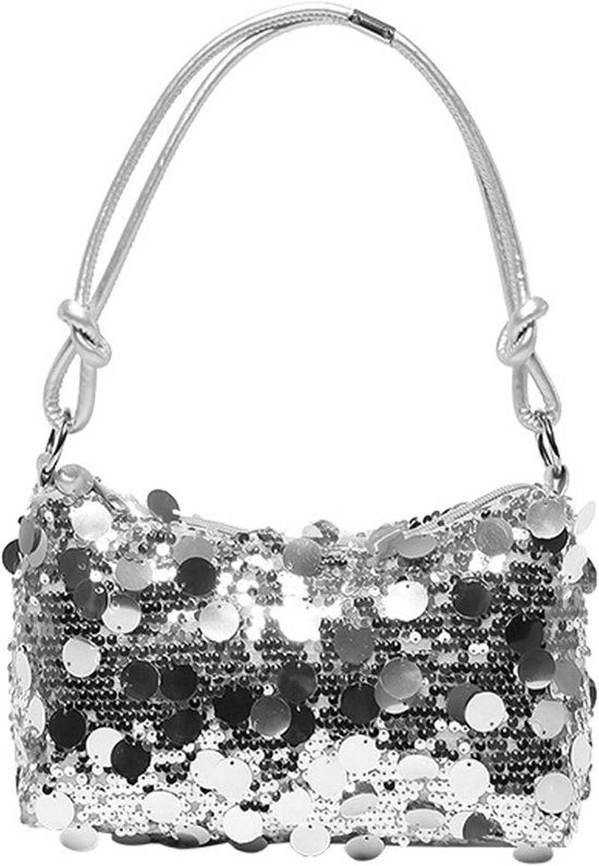 CORIOS Dames pailletten avondtas fluwelen clutch strass tas handgemaakte bruid schoudertassen diamant schoudertas elegante tassen vintage tas portemonnee, Zwart, Large