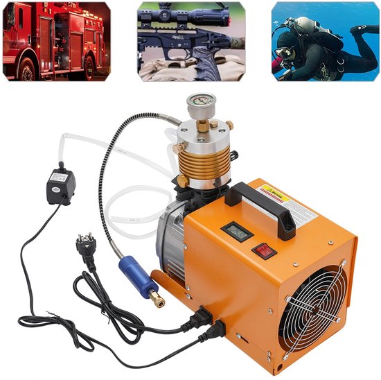 PCP-compressor, 4500 psi, automatische luchtcompressorpomp, 300 bar