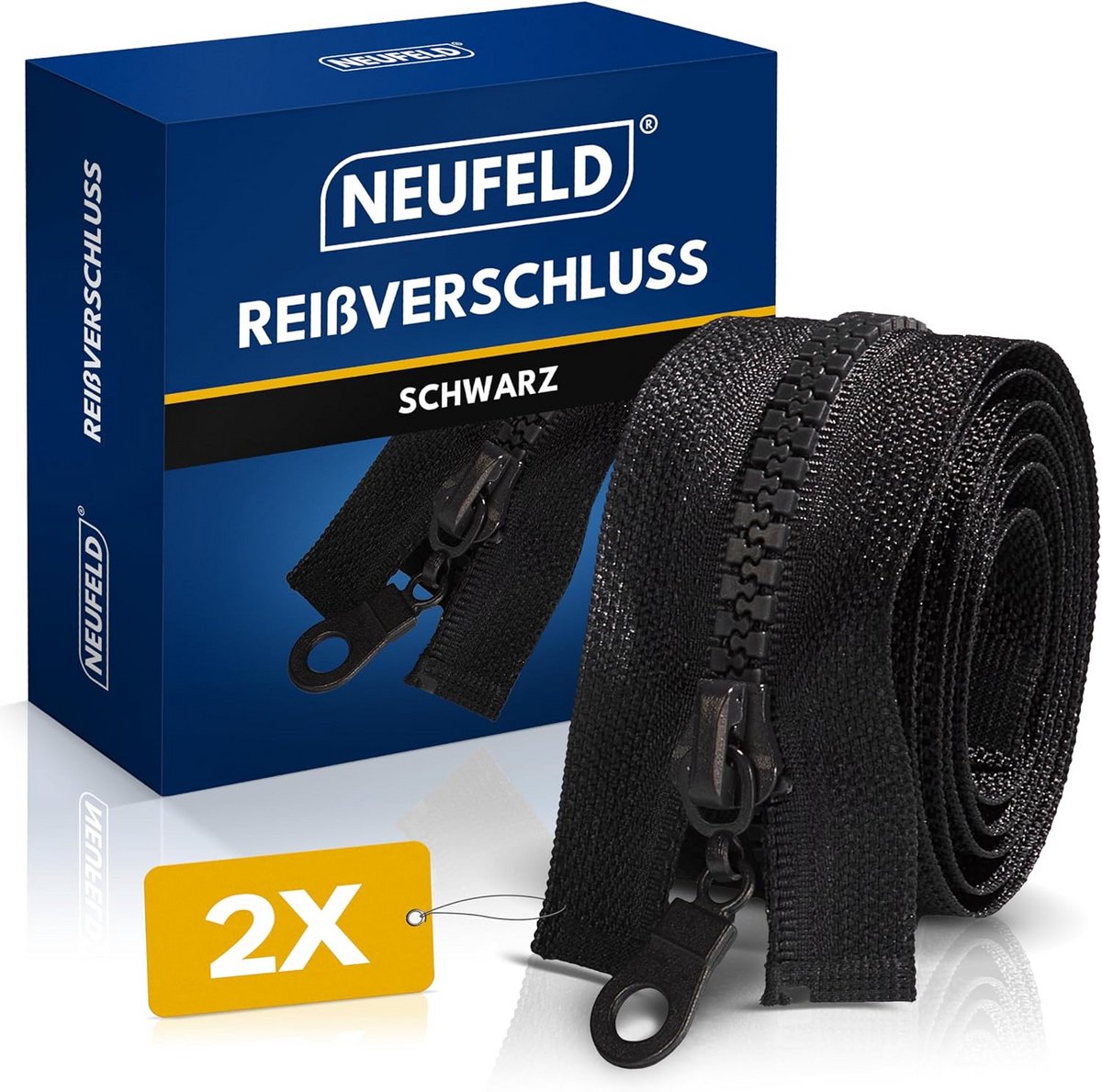 Verdeelde Ritssluiting Zwart 60 cm - Robuuste Rits voor Jassen, Tassen en Beddengoed