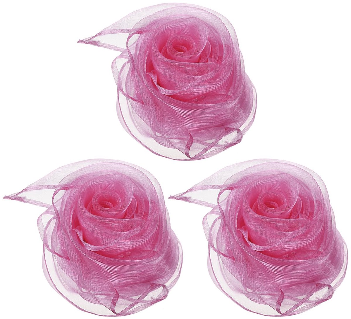 Danssjaals, 3 stuks vierkante jonglerende sjaals 71 bij 65 cm voor spelen, magische muziek, activiteit, jongleren dressing, lichtroze