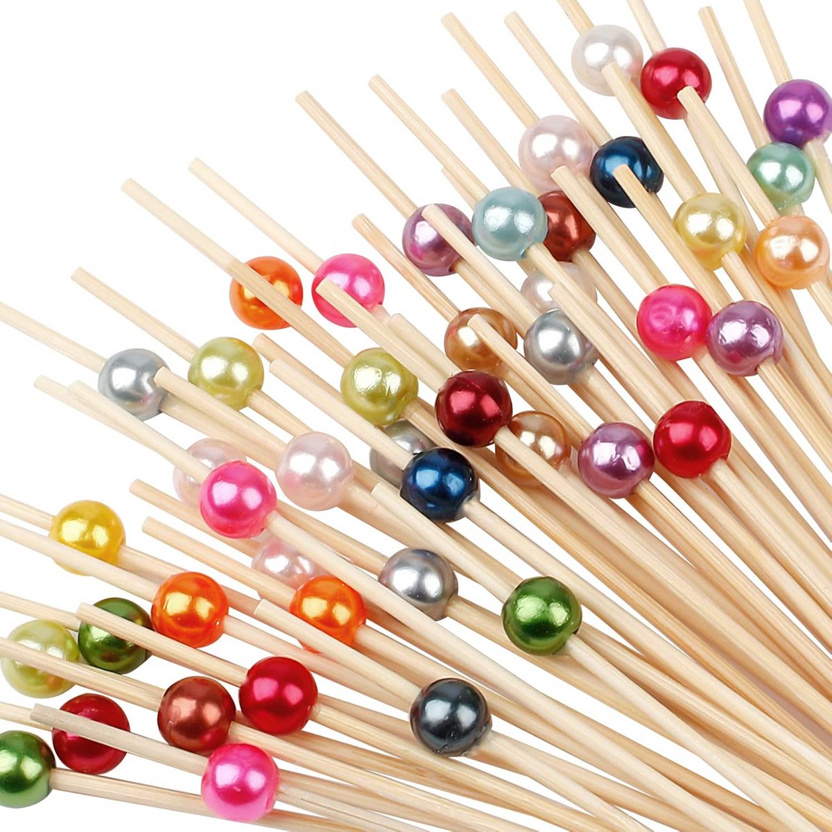 100 Decoratieve Bamboe Cocktailprikkers voor Drankjes en Hapjes