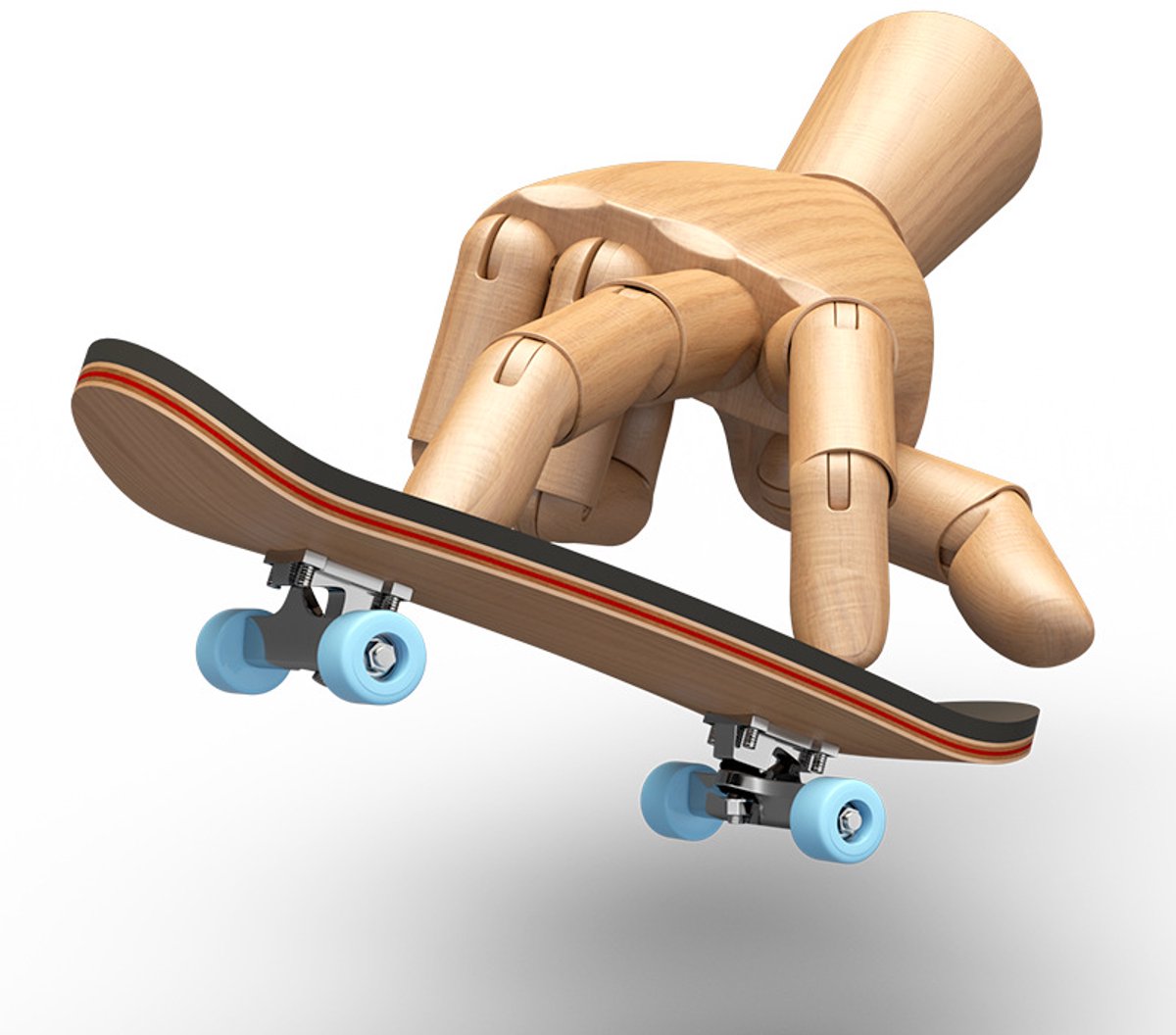Mini Finger Skateboard – Houten Finger Board Ultieme Sporttrainingsaccessoires in met Kogellager Lichtbruin