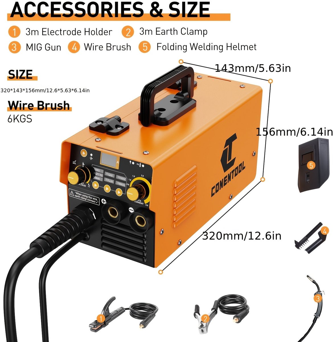 MIG Lasmachine – MMA Lasapparaat – TIG Lasser – Lasinverter – 3-in-1 Lasmachine MIG-200 – 200A Stroom – IGBT Inverter Technologie – foto 8