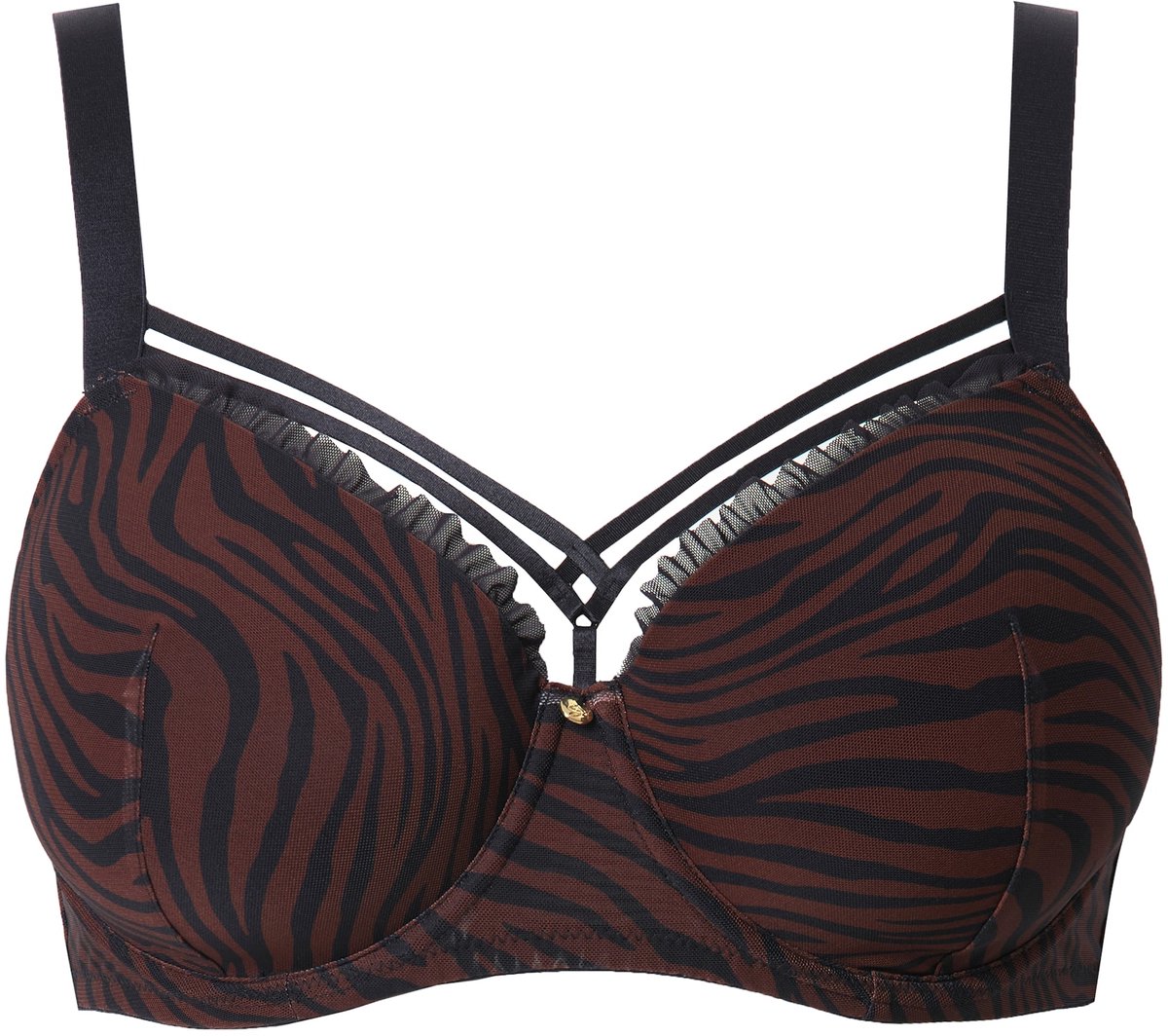TruYou Dames - TruYou beugelbeha zachte cups dierenprint - Chocolade