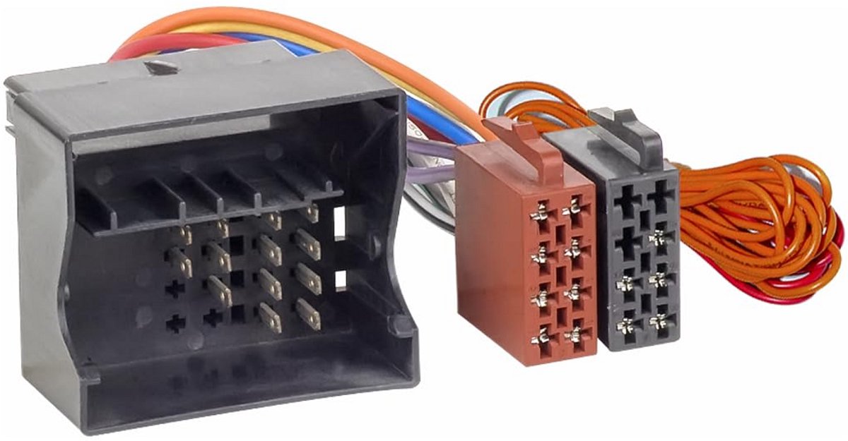 Radioadapter Quadlock naar ISO voor VW, Audi, Skoda, Seat - Audio Kabel Auto