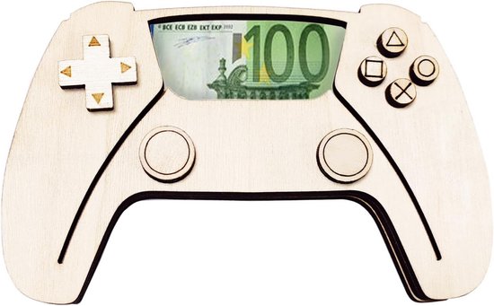 Houten Geldcadeau voor Gamers - Decoratie voor Gamekamer en Verjaardagscadeau