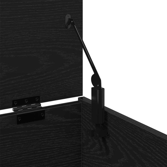 vidaXL - Opbergbox - Zwart - Chêne - Bois traité - 84 x 42 x 46 cm - Coffre de rangement