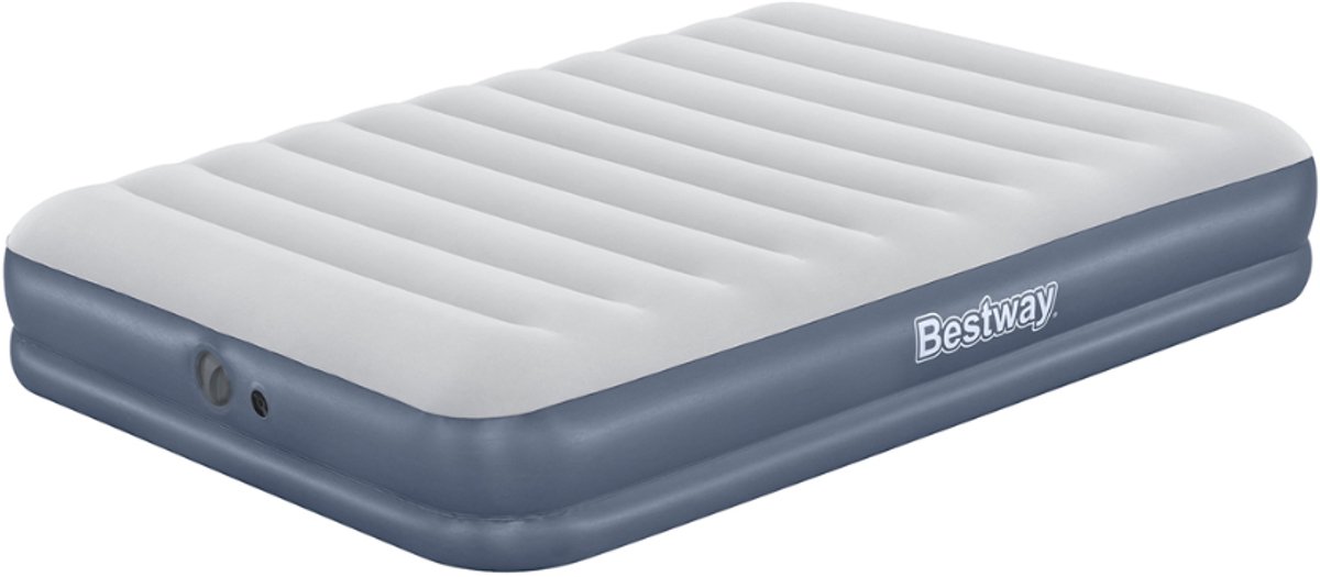 Bestway – Luchtbed – 2-Persoons – 152×203×36 cm – Blauw – Met Ingebouwde USB Oplaadbare Pomp - Luchtbed - Camping - Buiten - 2-persoons Luchtbed - USB Pomp
