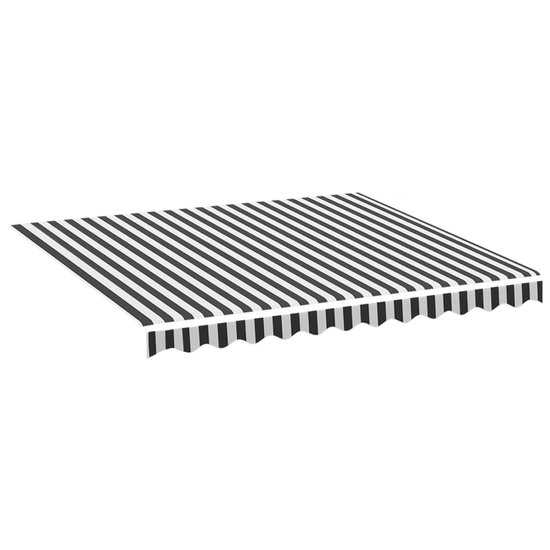 Store banne de remplacement vidaXL - 3 x 2,5 m - Toile de protection anthracite et Wit - Toit de store banne - Protection solaire solaire - Jardin été - Vie en plein air