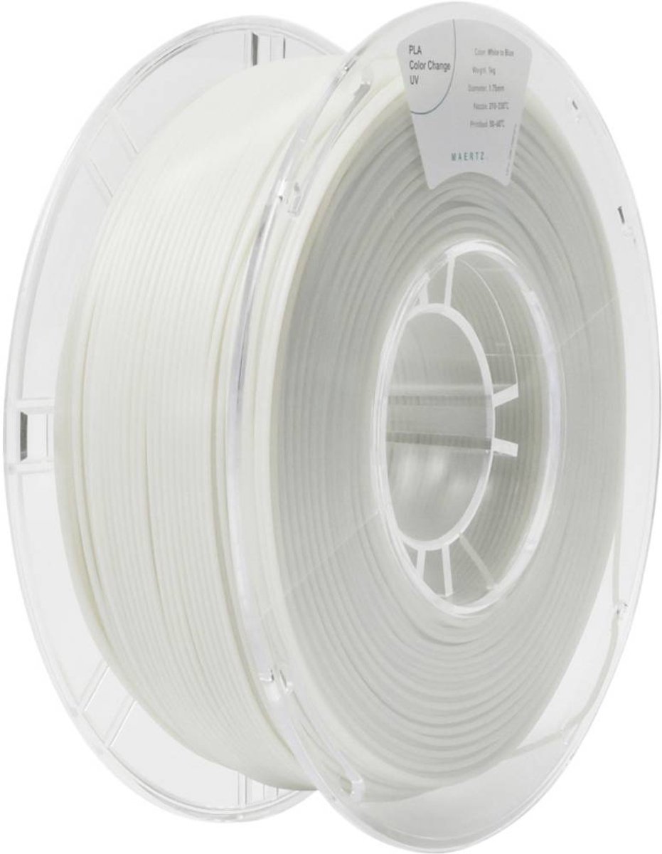 Maertz PMMA-1017-002 PMMA-1017-002 Filament PLA Color Change UV Kleurverandering 1.75 mm 1000 g Wit, Blauw 1 stuk(s)