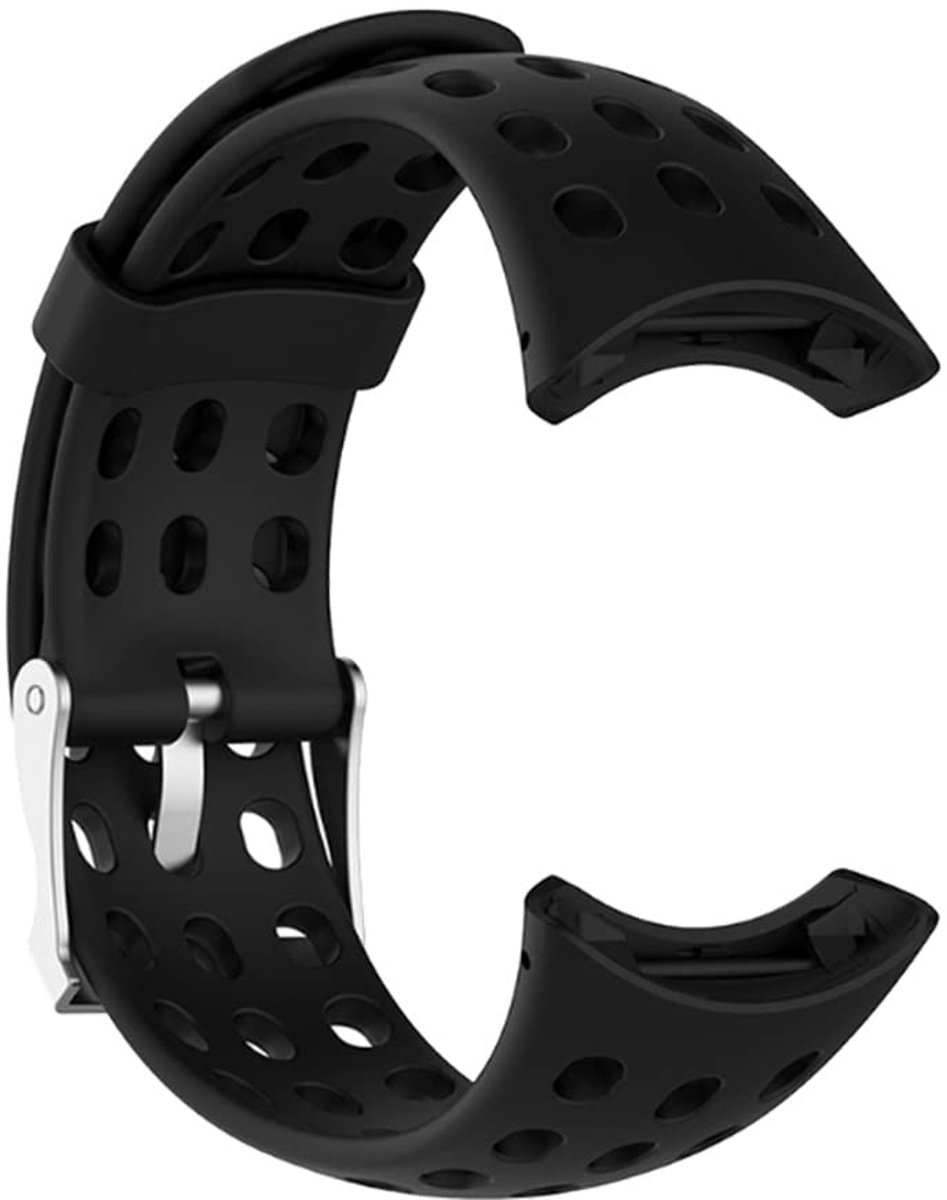 Siliconen rubberen polsbandje voor M1 M2 M4 M5, duurzaam en comfortabel smartwatch-polsbandje (zwart)