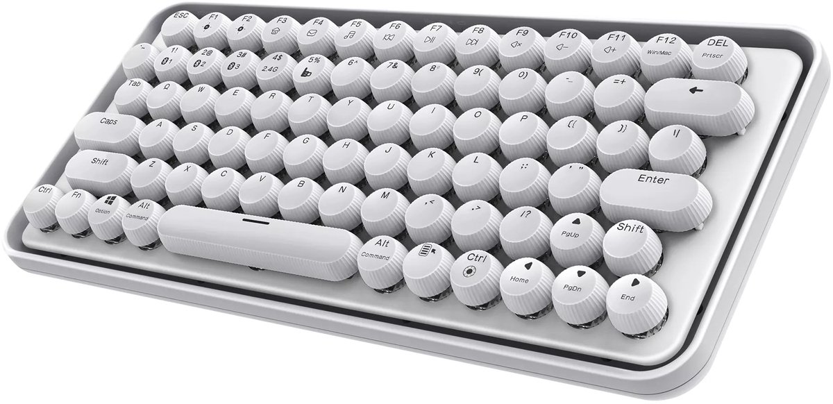 Draadloos multimode toetsenbord Ralemo Pre 5, QWERTY US, Wit