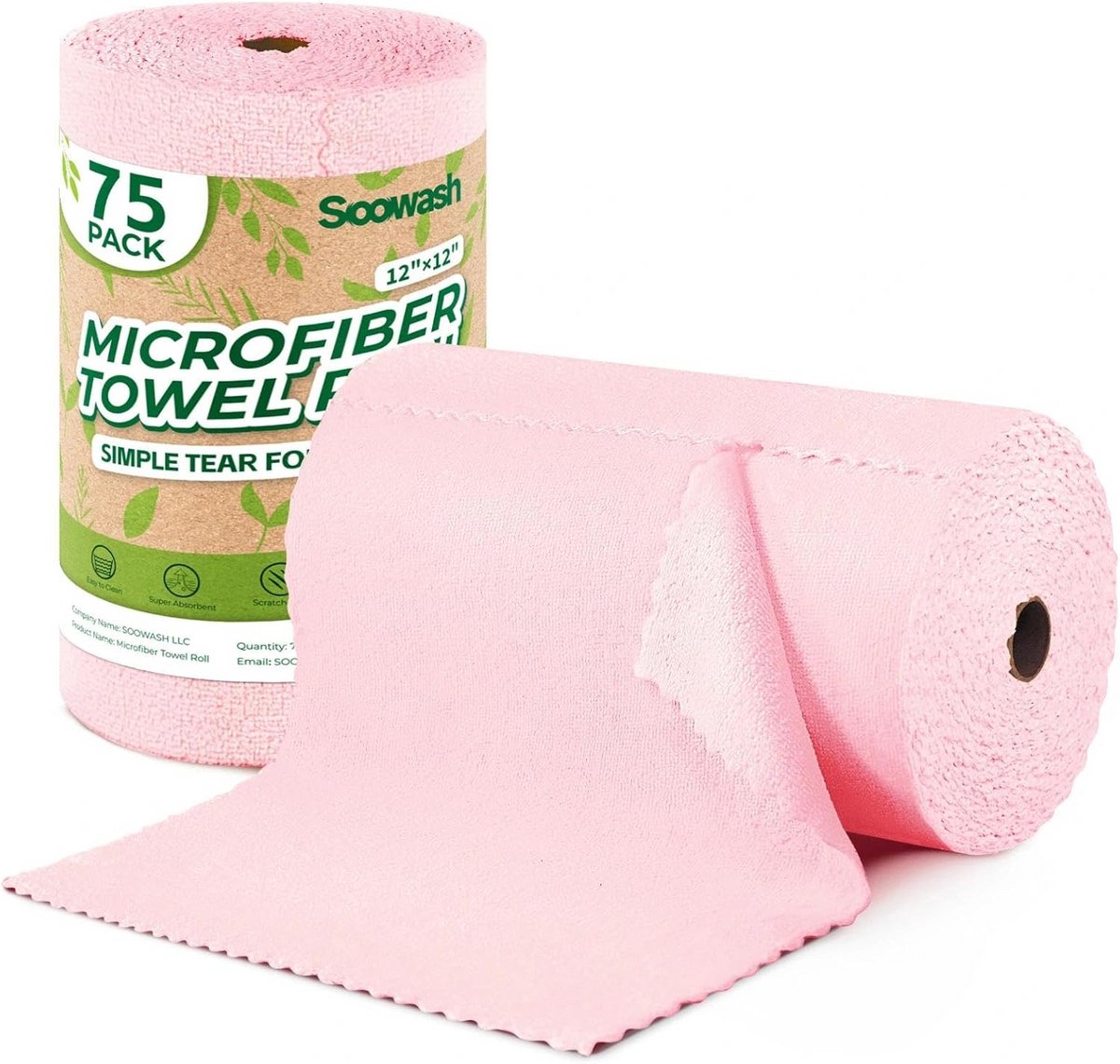 Herbruikbare Microvezel Doeken op Rol - 75 Stuks - Absorberend & Pluisvrij voor Schoonmaken
