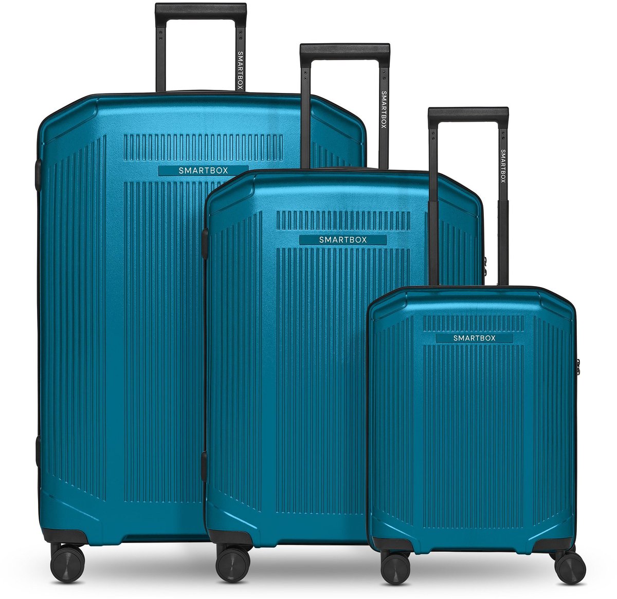 Smartbox Edition 02 4 wielen Kofferset 3-delig - Harde bagage - TSA slot - ocean blue metallic