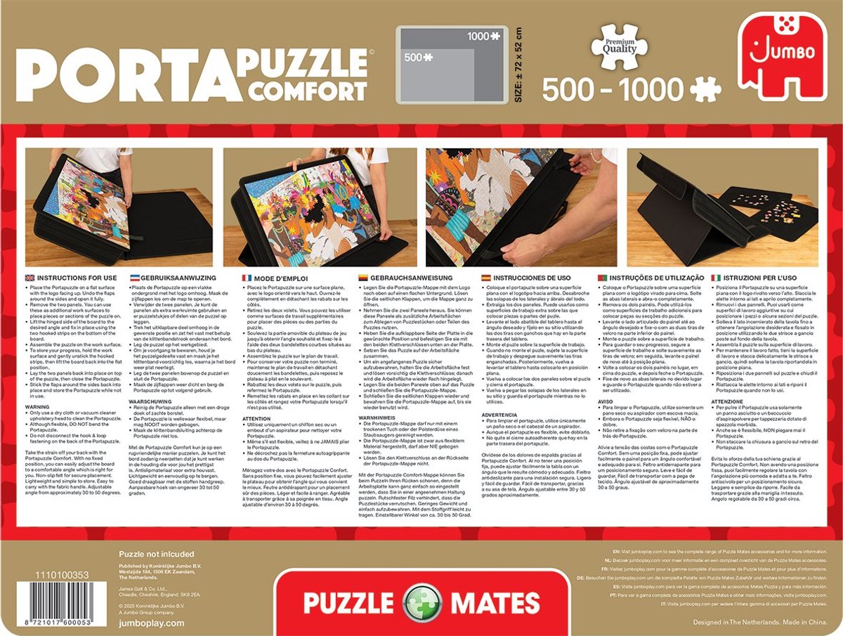 Jumbo - Puzzle Mates - Portapuzzle Comfort - tot 1000 stukjes - Verstelbare puzzelmat — cadeau in Spellen & Speelgoed - foto 8