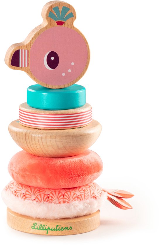 Lilliputiens - Stapelpiramide Anaïs - Stapeltoren Gemaakt Van Hout - 7 Onderdelen - Geschikt Vanaf 1 Jaar van Lilliputiens — afbeelding 4