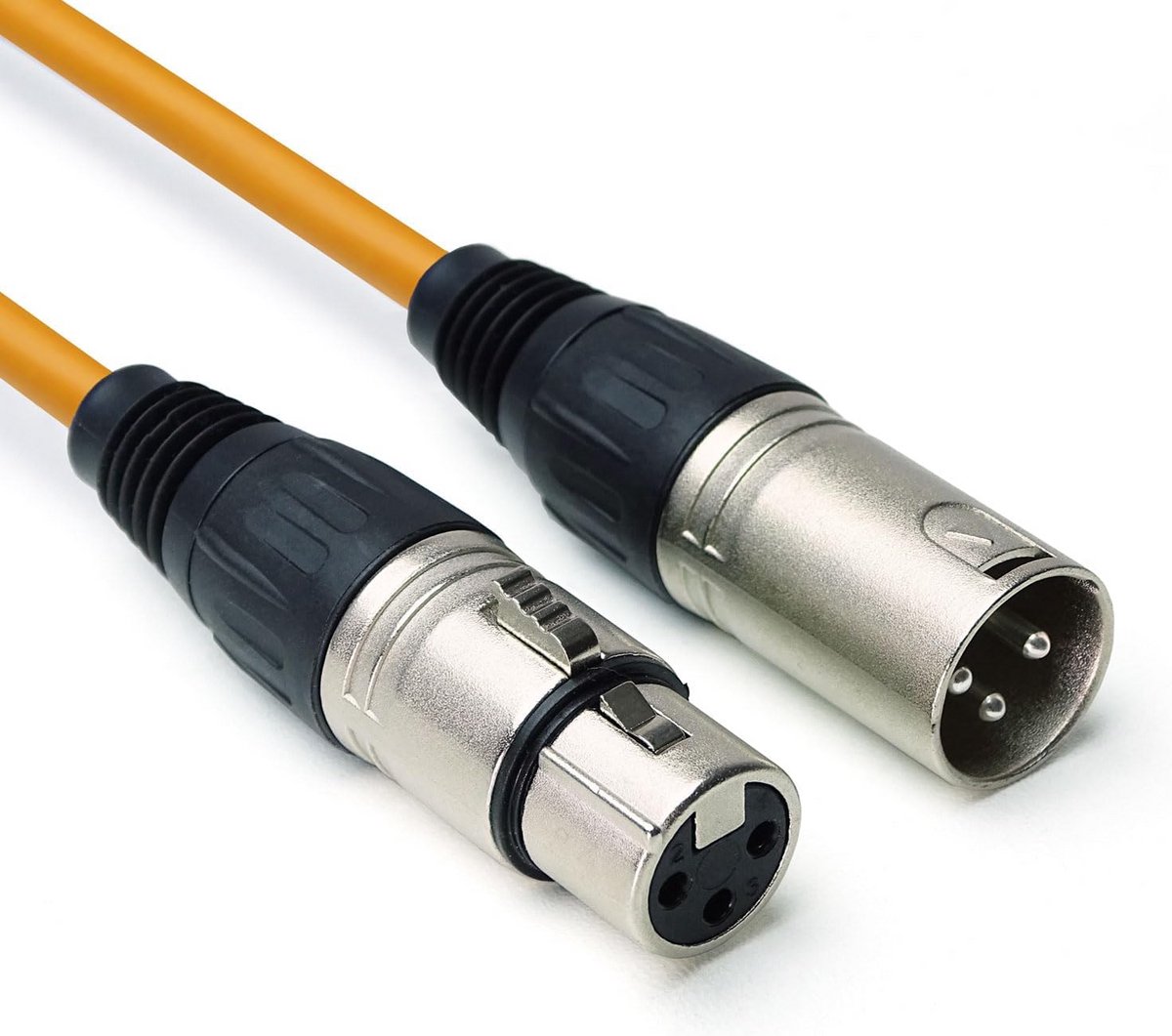 XLR Microfoonkabel 10 Meter 3-Polig - Professionele Oranje Audiokabel