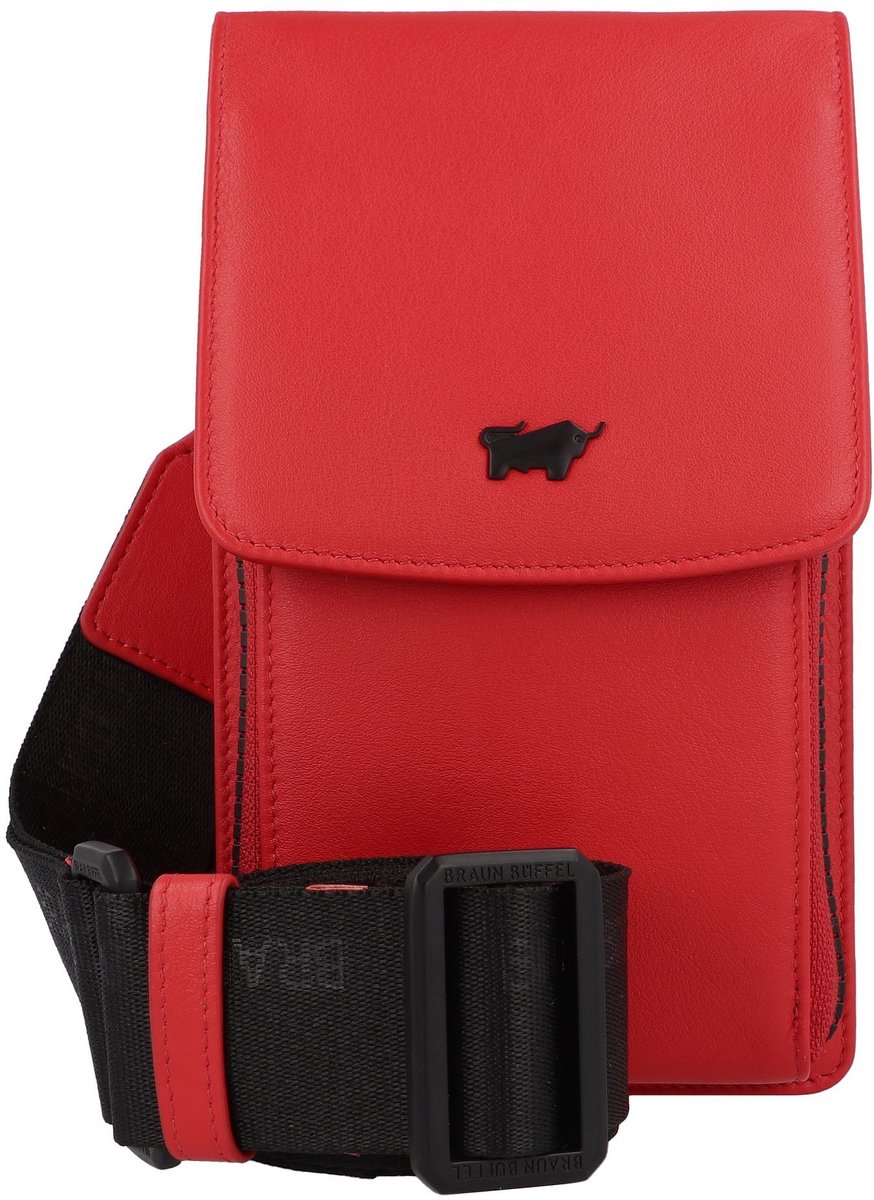Braun Büffel Capri Mini tas Schoudertas Leer 10 cm - Dames - flame red