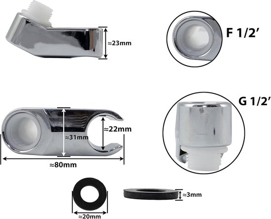 Design House 595629 Banyo için Geçmeli Pull-up Duvara Monte Küvet Yönlendirici A