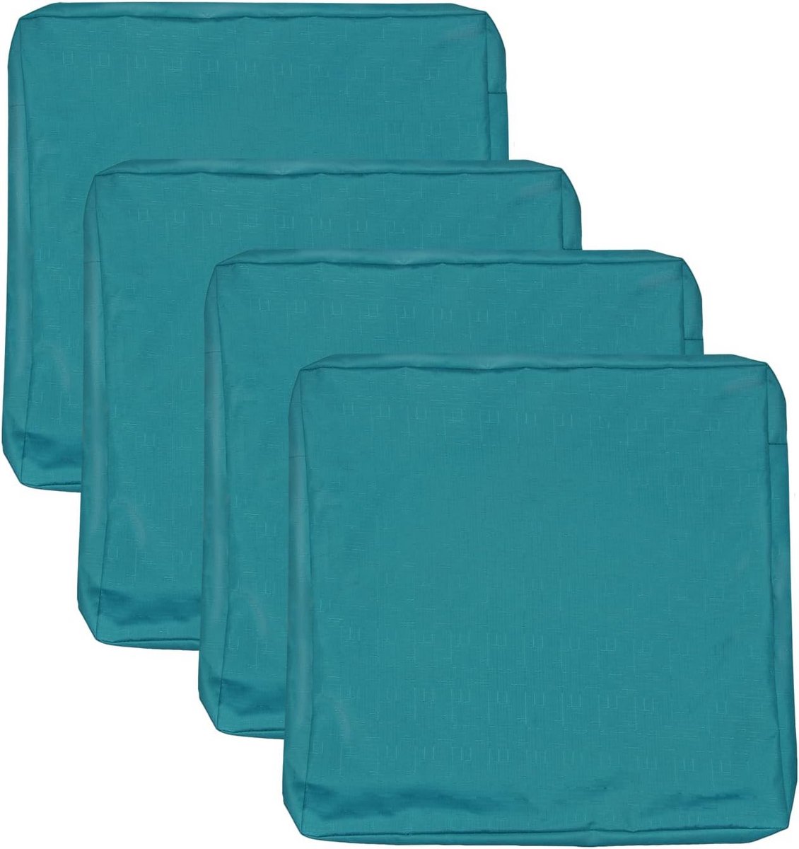 Waterdichte terras-zitkussens met wasbare sliphoes - groen-blauw, 52x55 cm (4 stuks)