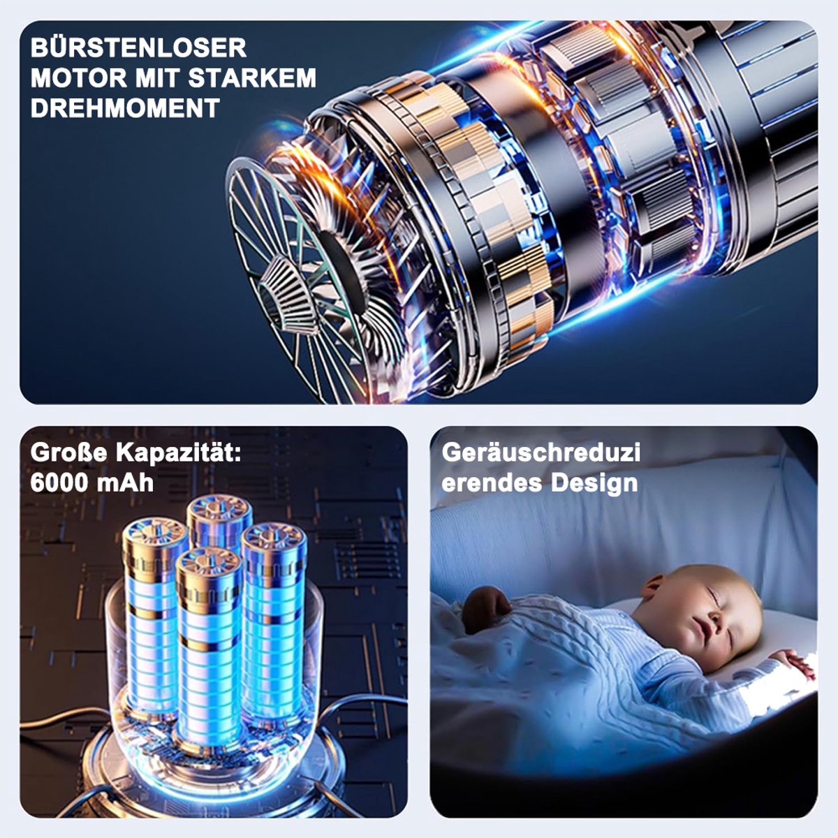 OKWISH Handstofzuiger met Blaasfunctie 19000Pa - afbeelding 2