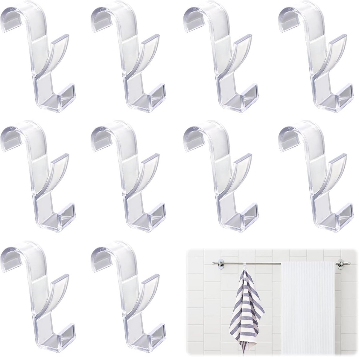 10 Stuks Kunststof Radiatorhaken voor Badkamer en Handdoekradiator