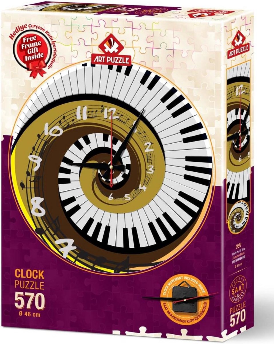 Rhythm of Time - Legpuzzel 1000 stuks met klok - HEIDI 5006