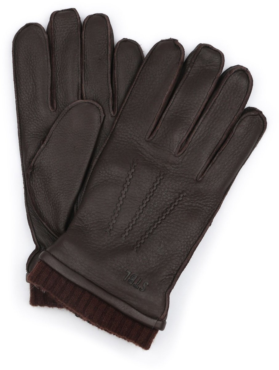 Suitable Handschoen Leer Bruin - Maat 10.5 - Heren