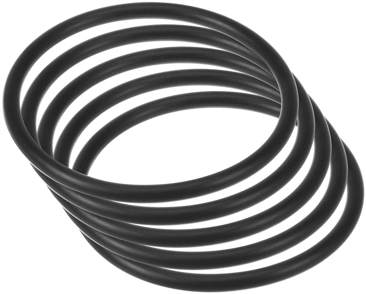 Ronte - Rubberen O-ring set voor naaimachine motorafdichting - 5 stuks, nitril, 80 mm binnendiameter, 5 mm breedte
